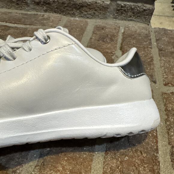 Cole Haan Women's GrandPro Light Gray Silver Leather Sneakers 6.5B - Picture 9 of 16